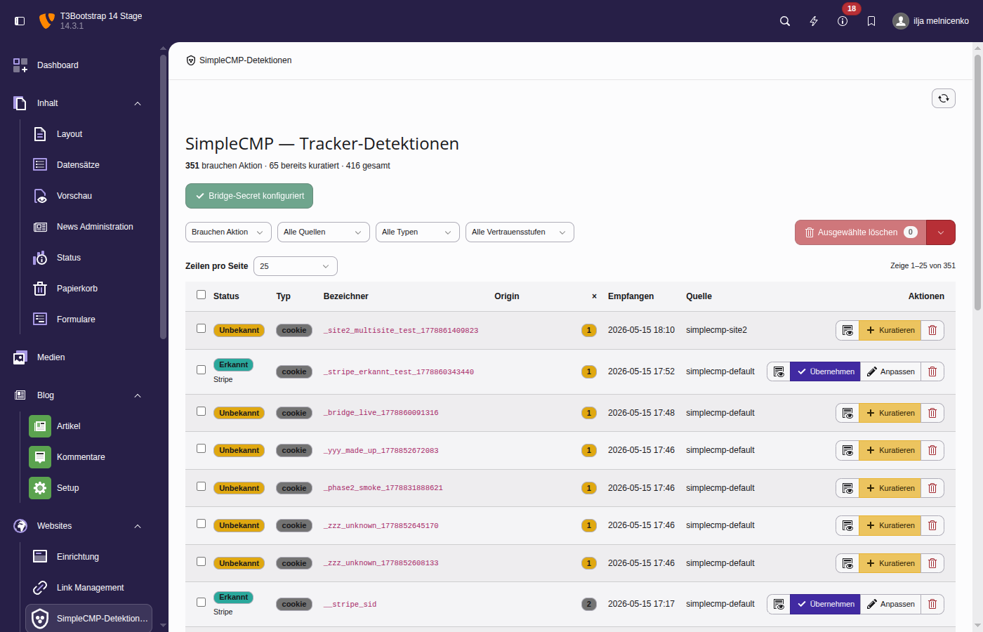 Detection triage view