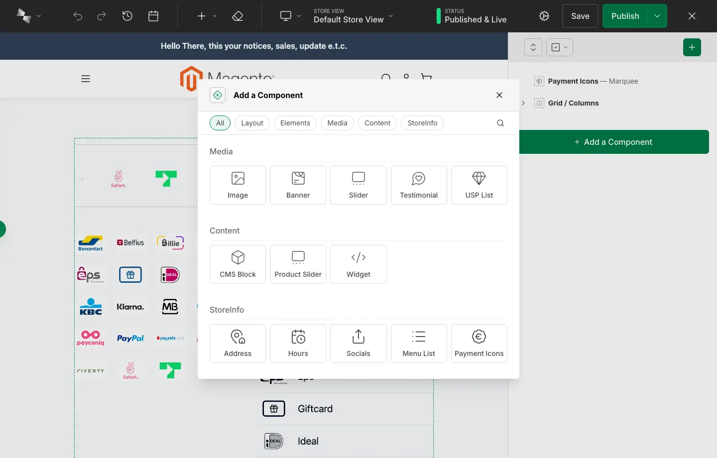 Preview of Hyva CMS Picker with Siteation StoreInfo Payments Components preview-5