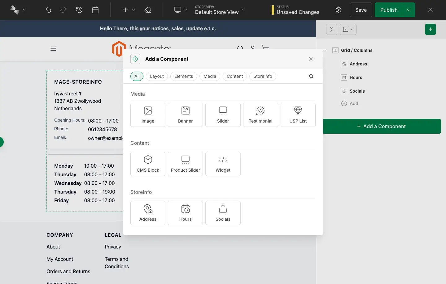 Preview of Hyva CMS Picker with Siteation StoreInfo Components preview-10