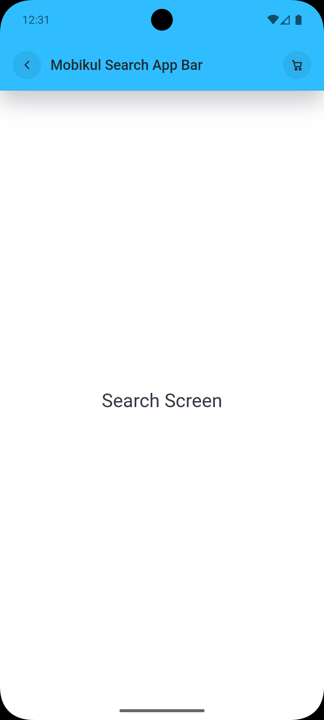 Mobikul App Bar search preview