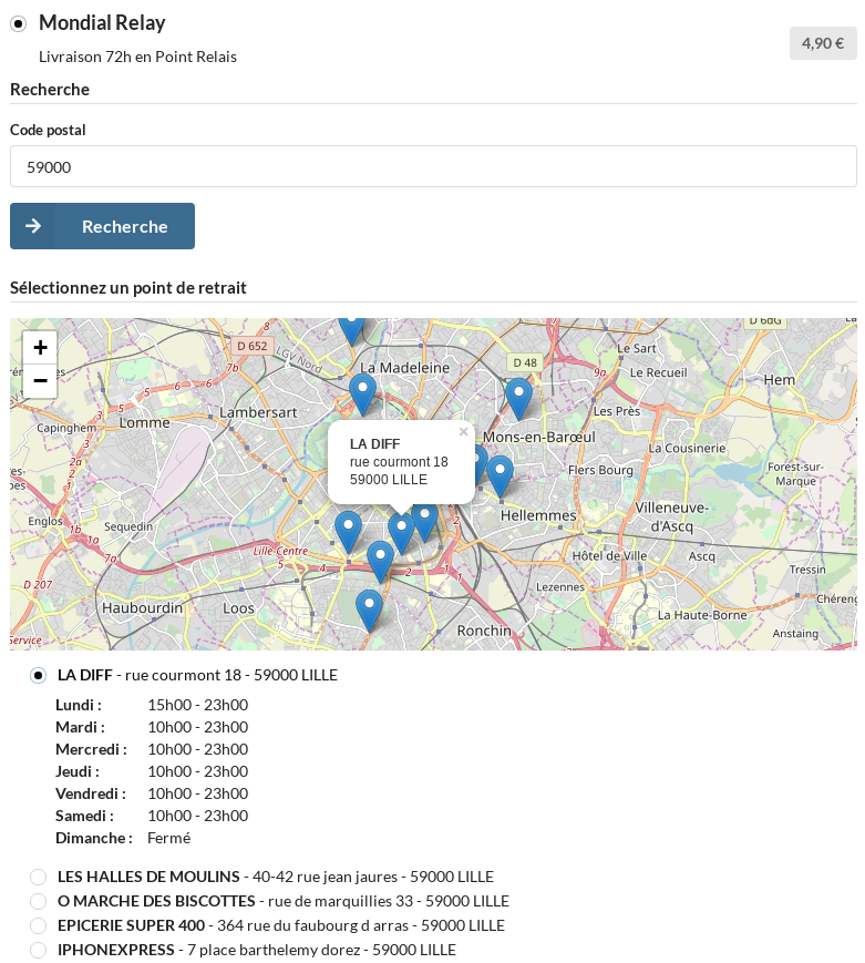 Mondial Relay Shipping Method Alt text