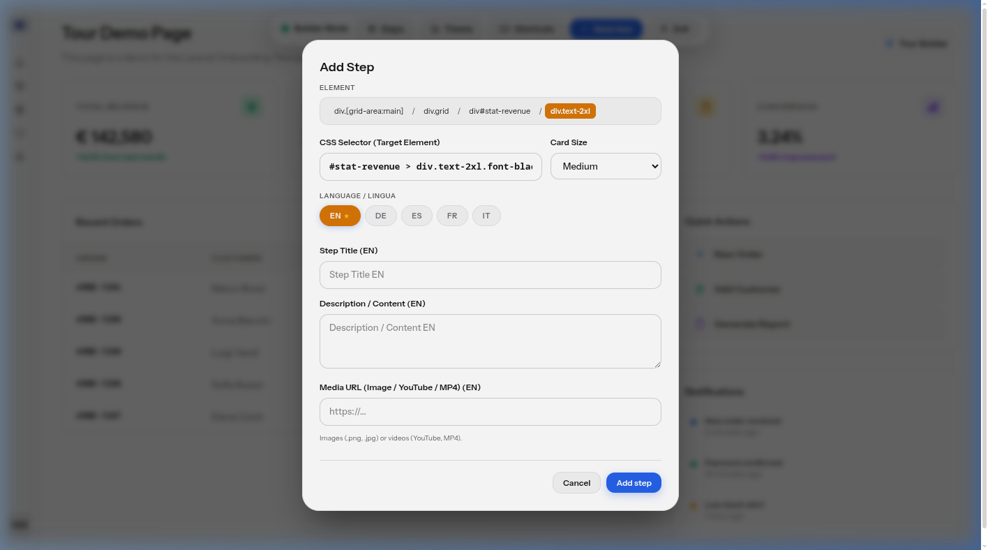 Step Builder Modal