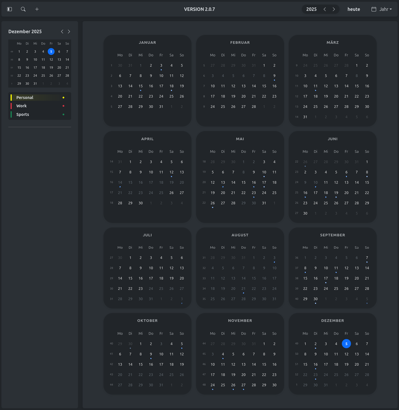 Calendar Preview