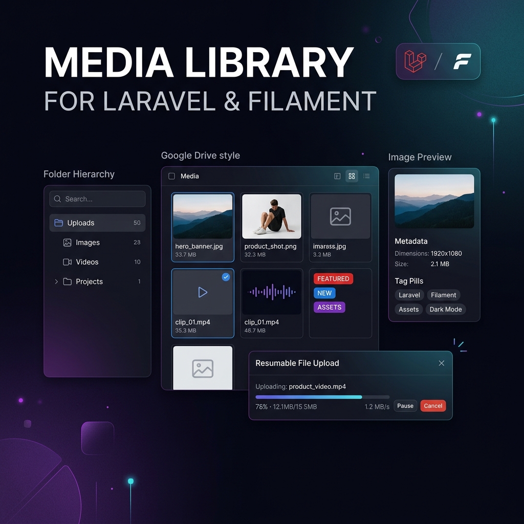 Laravel Media Library & Filament 5 Workspace