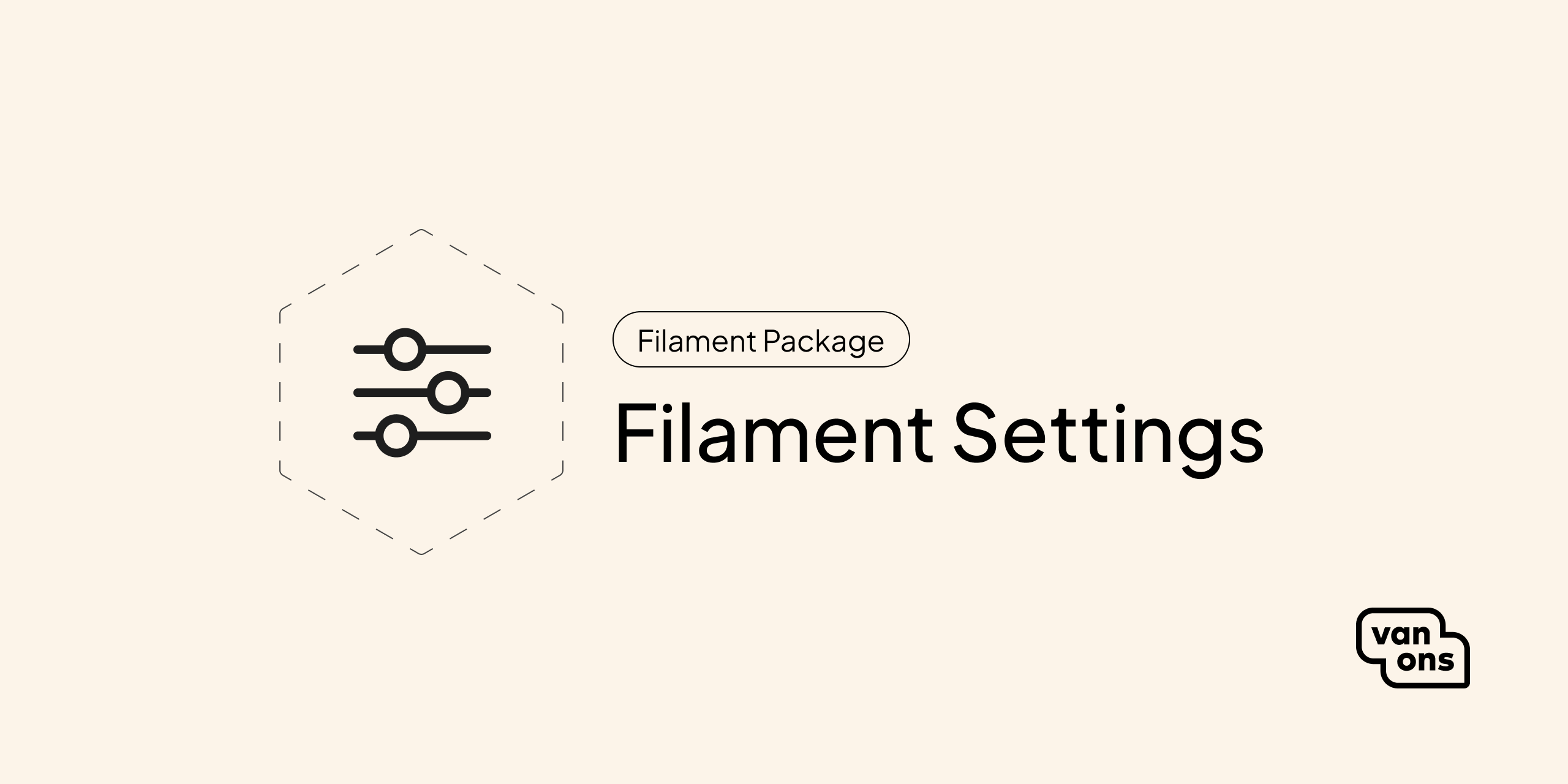 Social card of Filament Settings