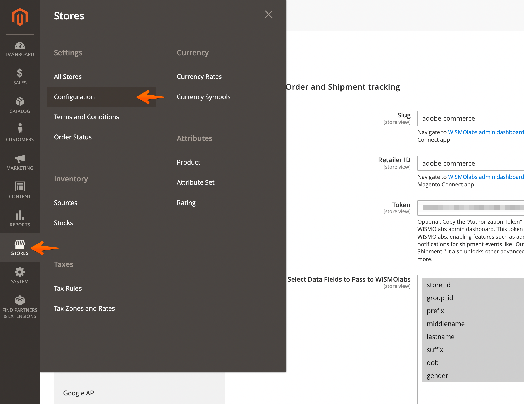 Navigate to WISMOlabs Settings step 1