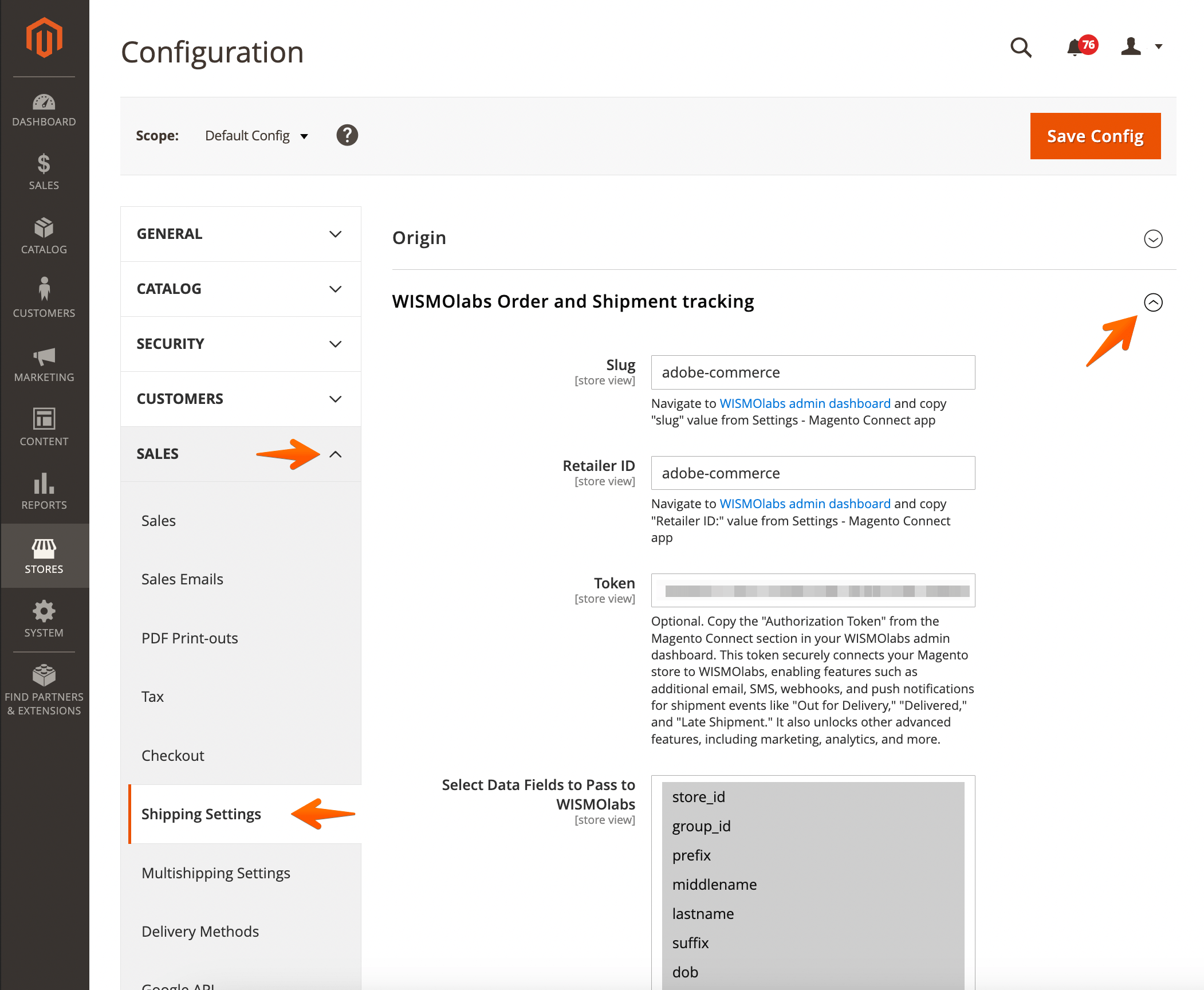 Navigate to WISMOlabs Settings step 2