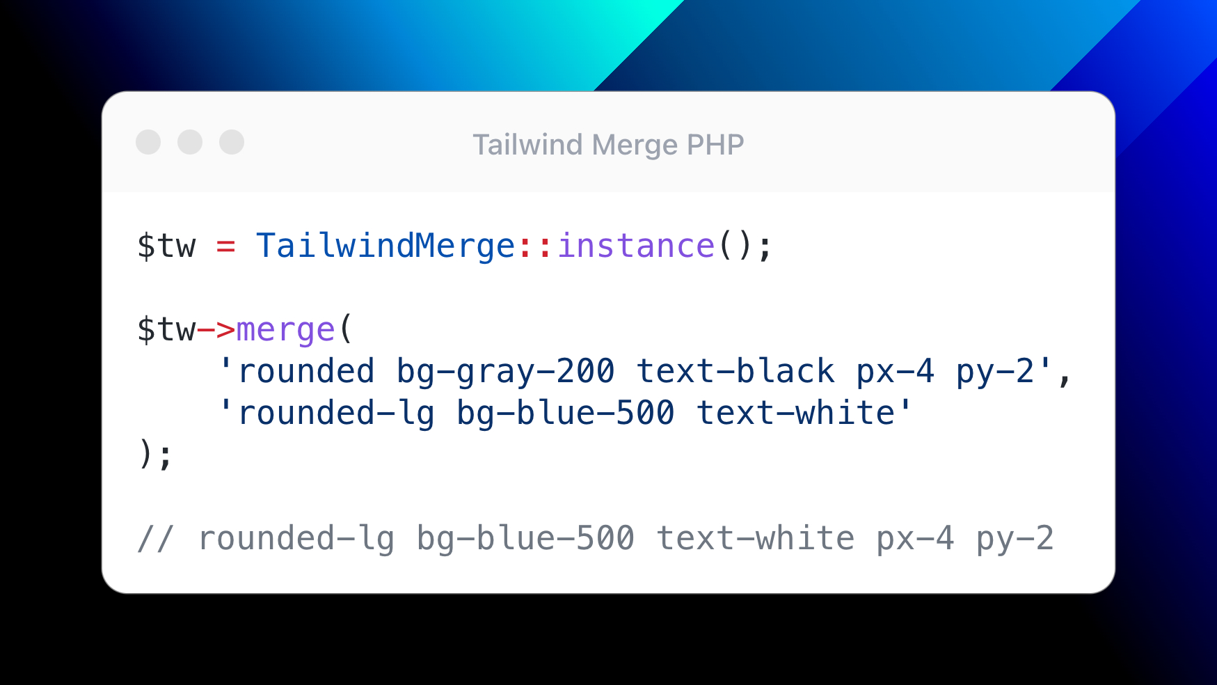 Social Card of Tailwind Merge PHP