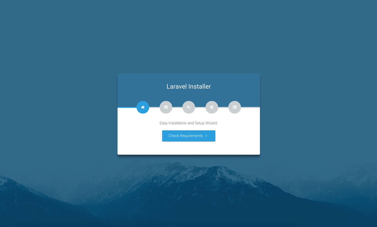Laravel web installer | Step 1