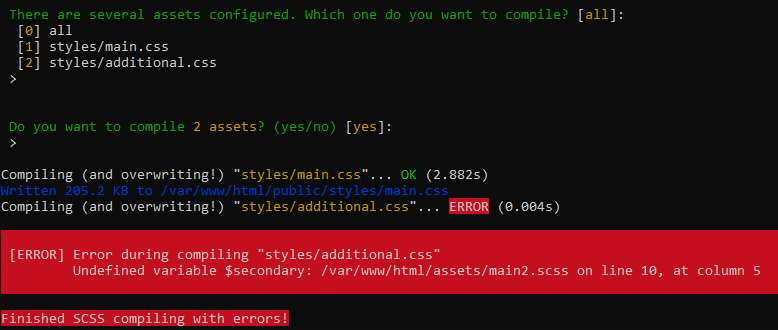 CLI command (with compiling error)