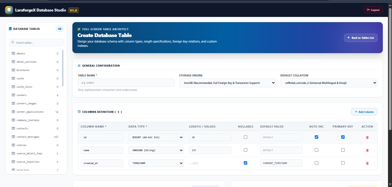 Visual Table Creator