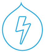 Lightning logo of a bolt of lightning
