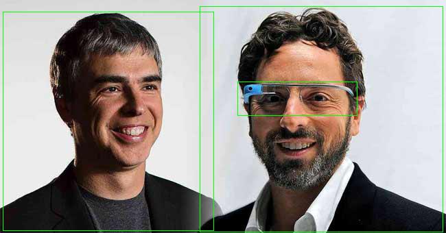 Larry Page and Sergey Brin faces