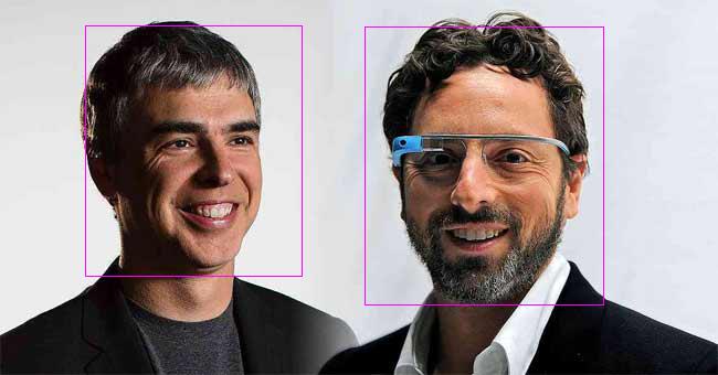 Larry Page and Sergey Brin Faces