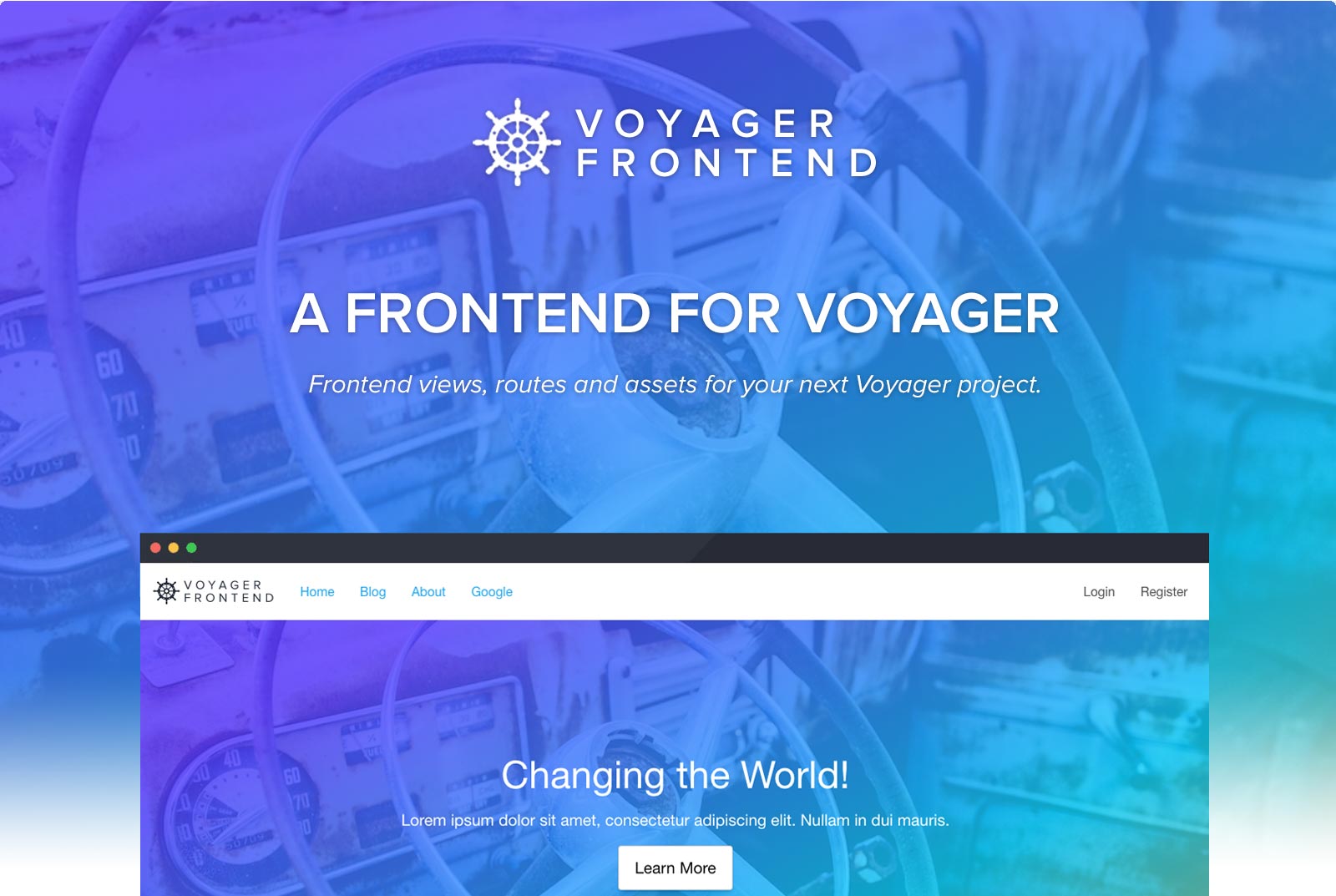 Voyager Frontend Screenshot