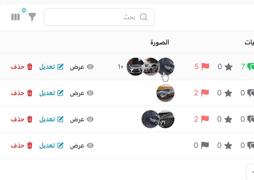 Table Column - Thumbnails