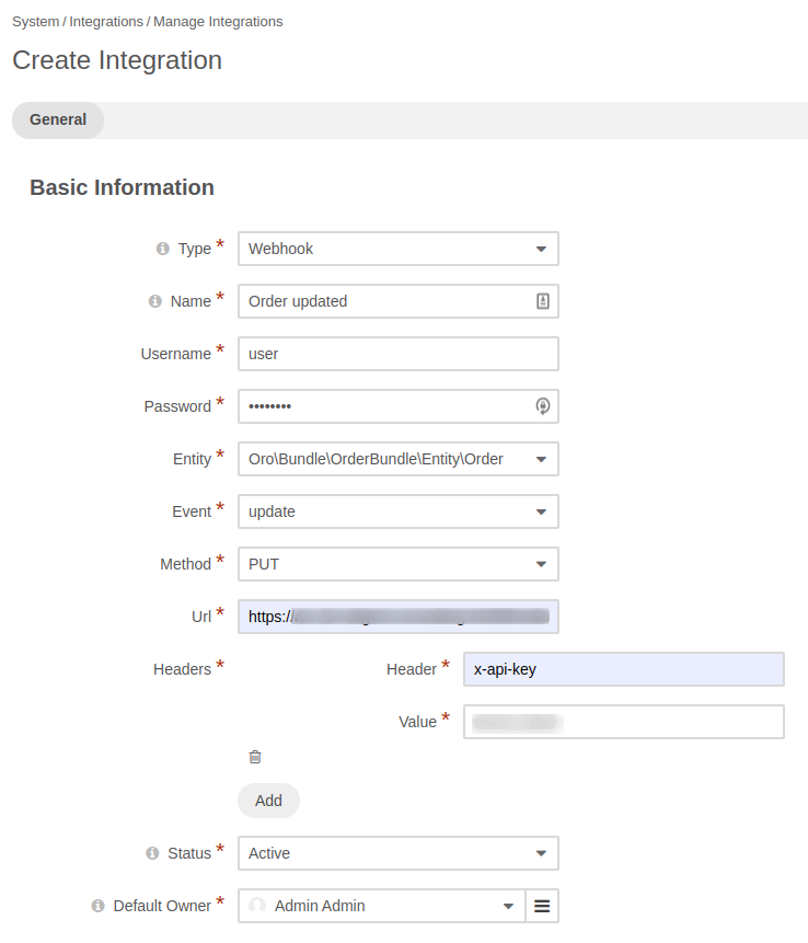 Webhook Integration Form
