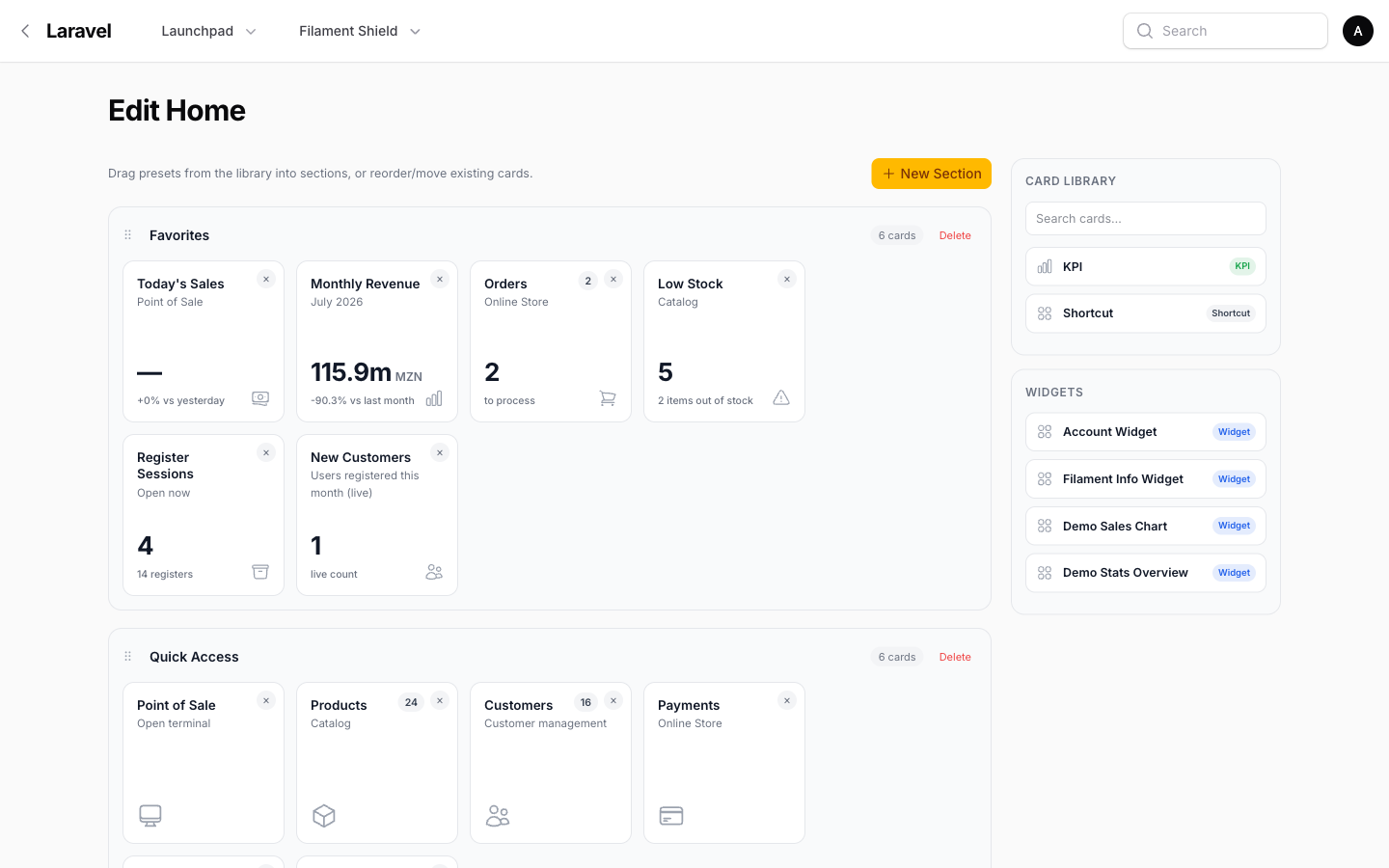 Drag-and-drop builder