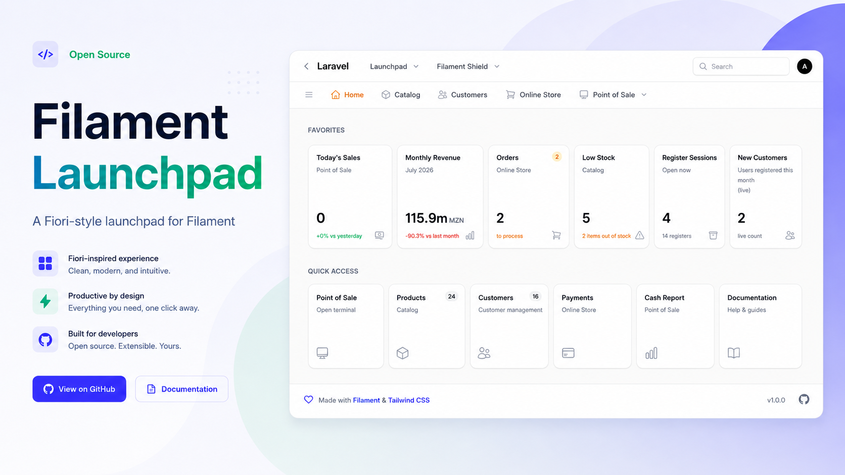 Filament Launchpad