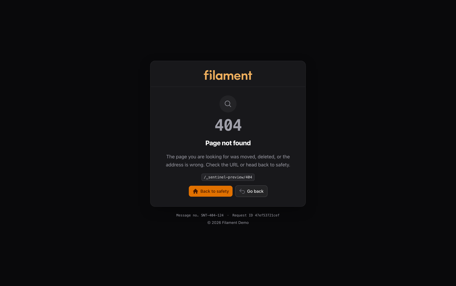 404 Page not found