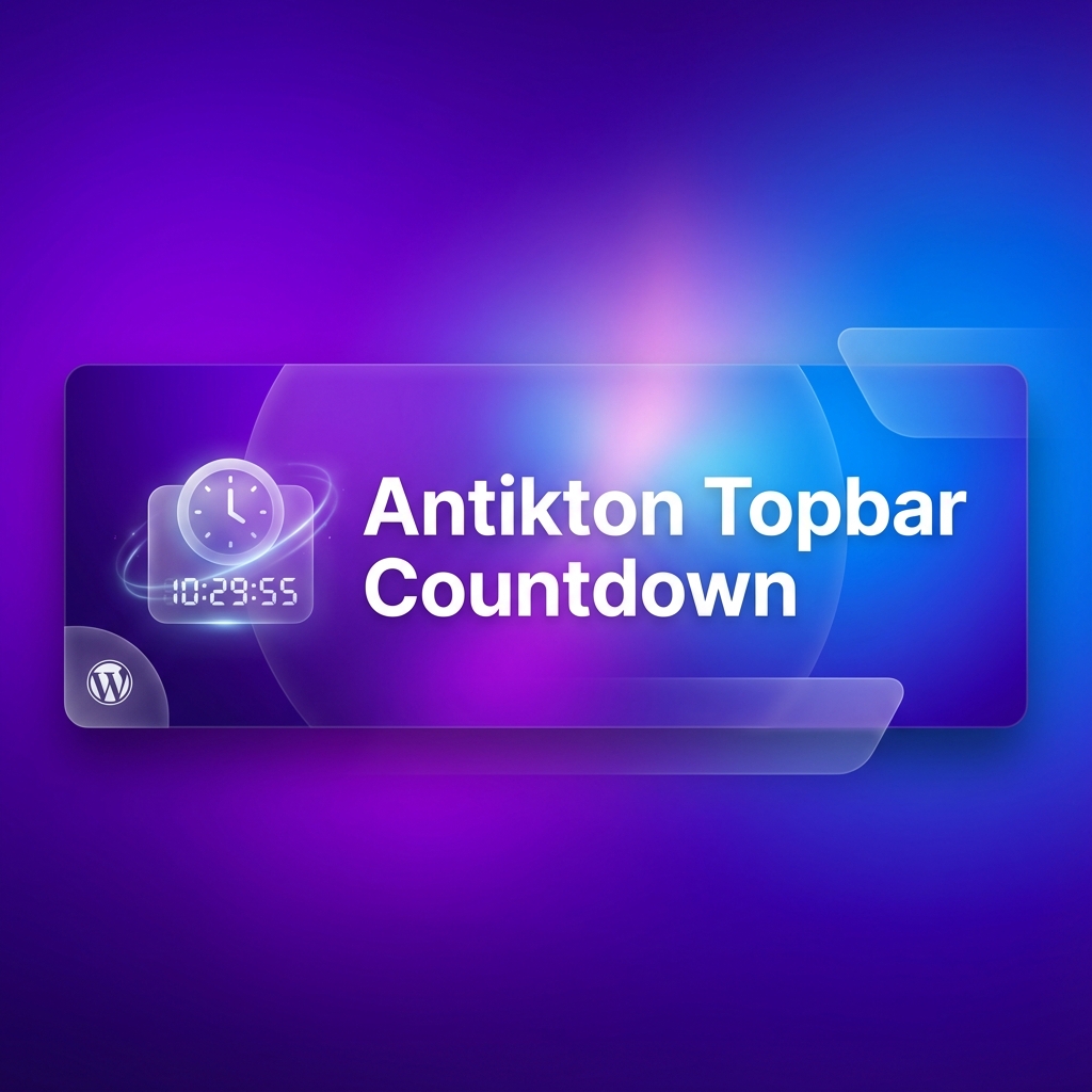 Antikton Topbar Countdown Banner