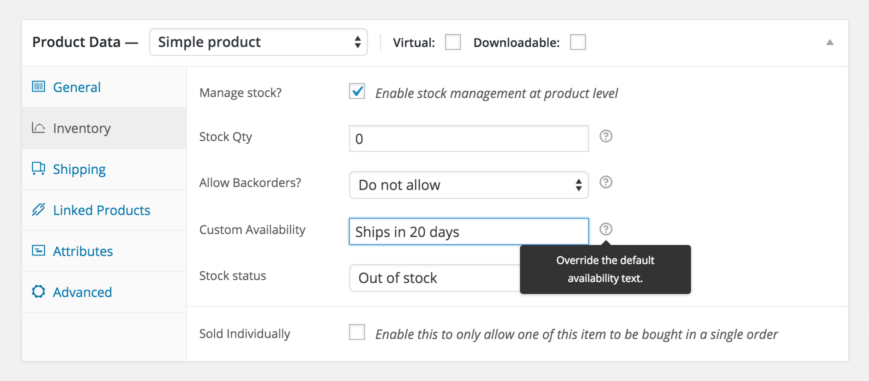 Simple Product View