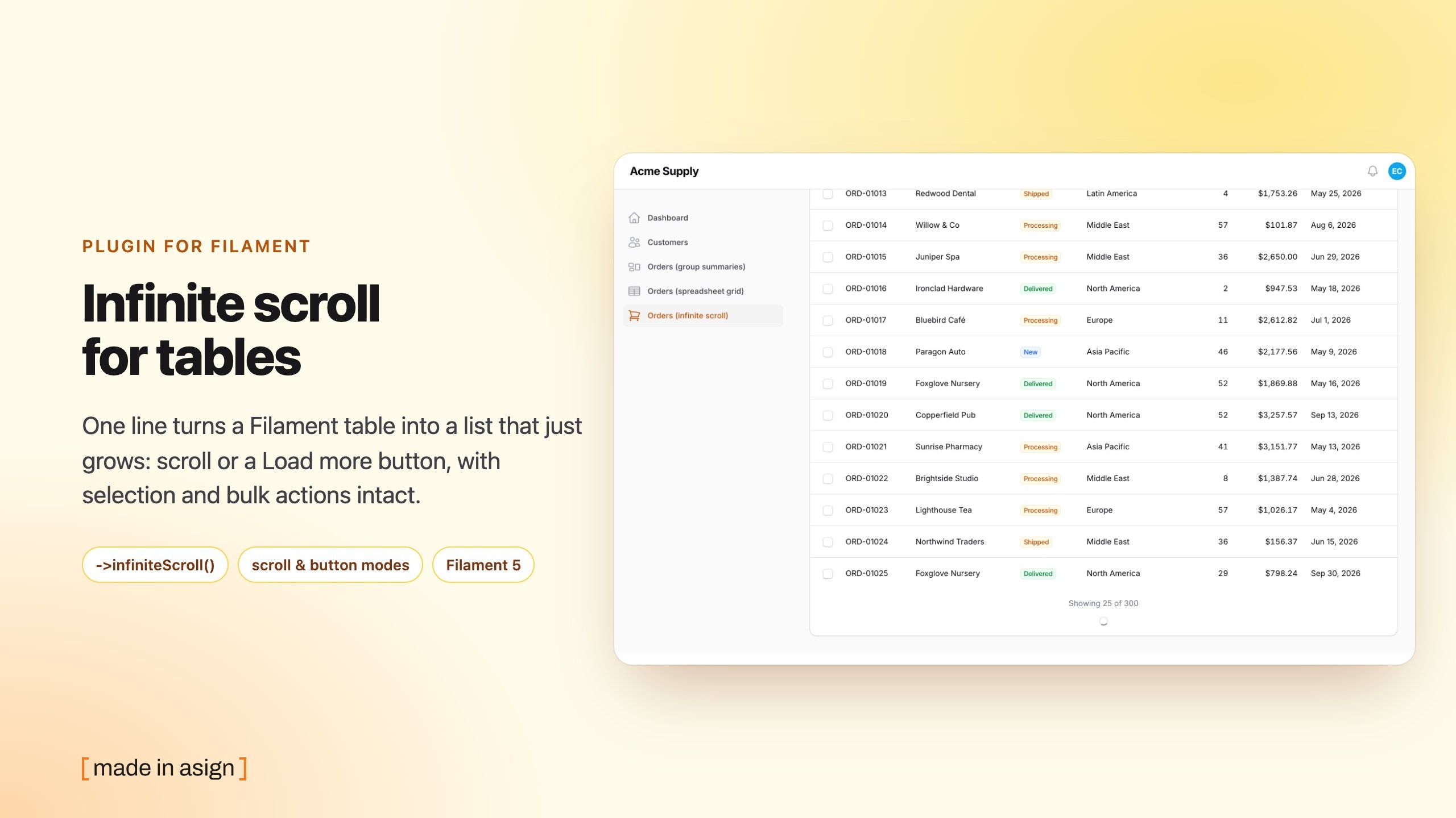 Filament Infinite Scroll