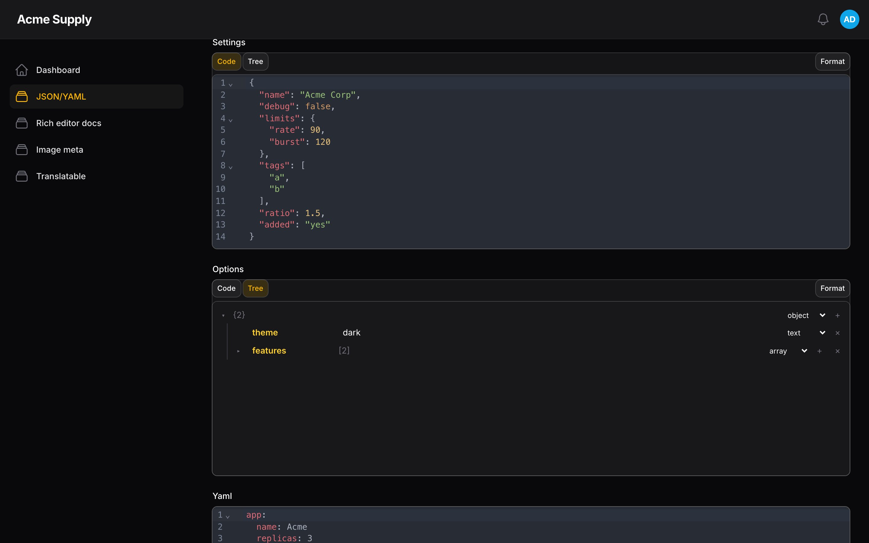 Dark mode