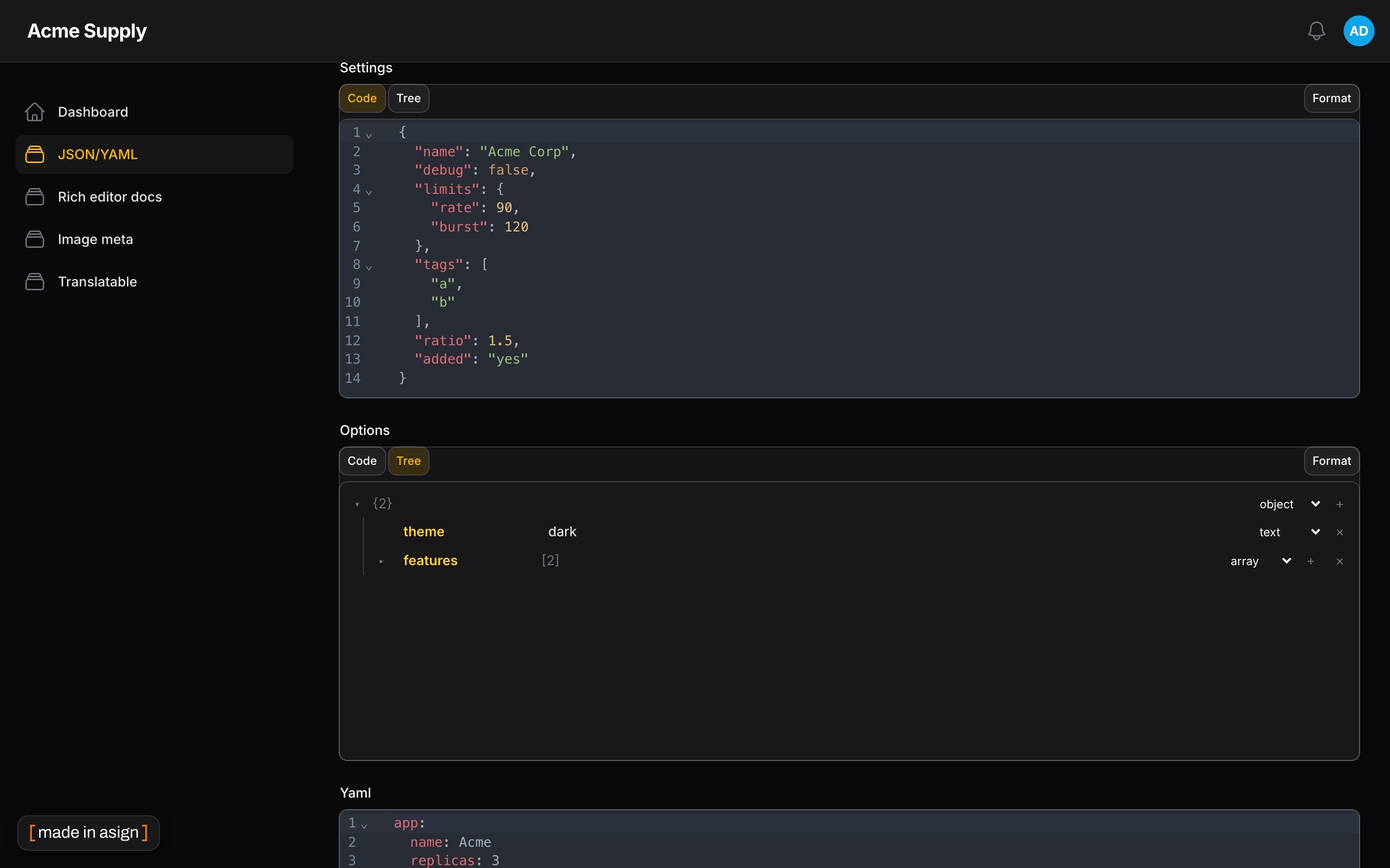 Dark mode