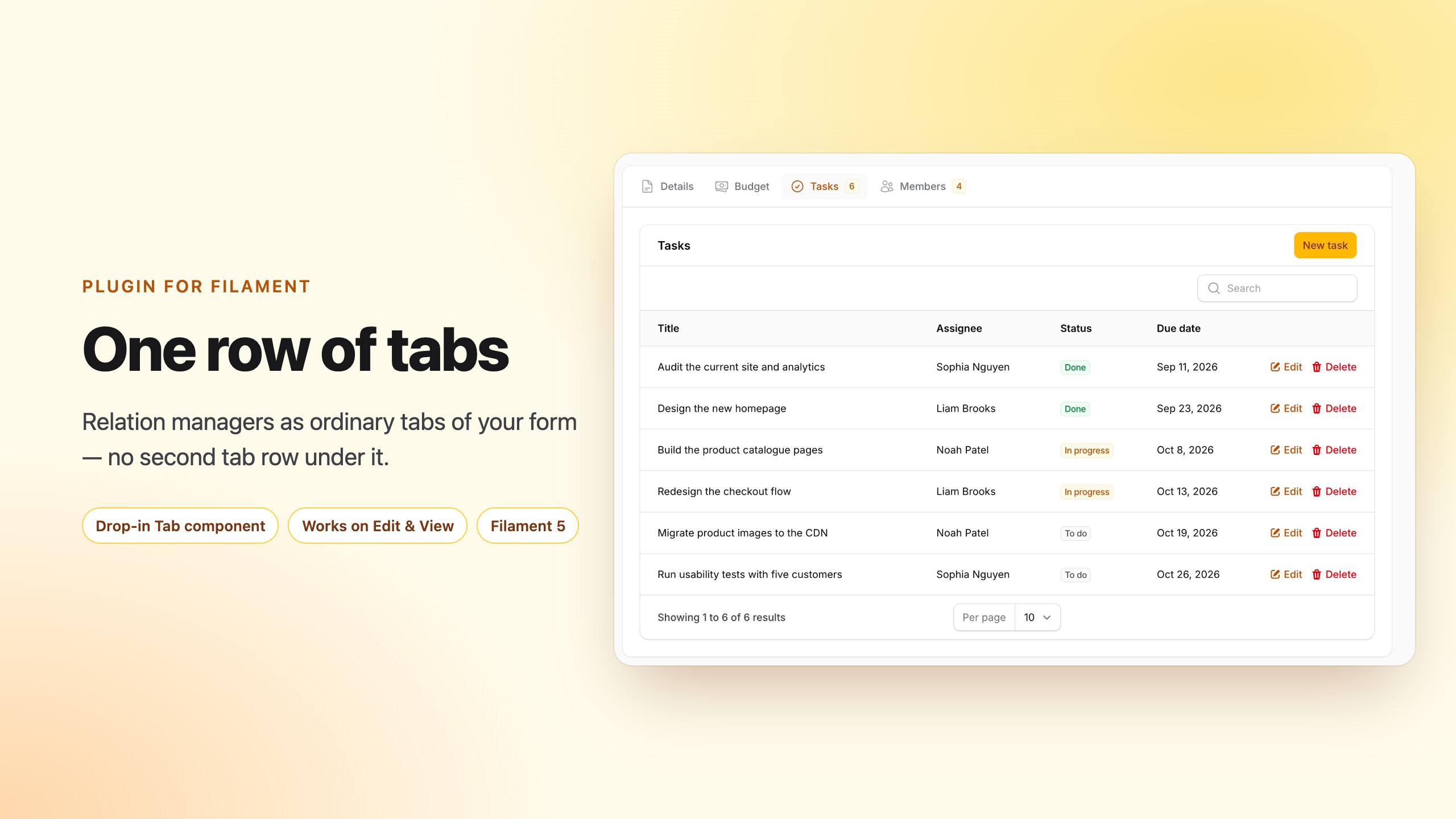Filament Relation Manager Tabs