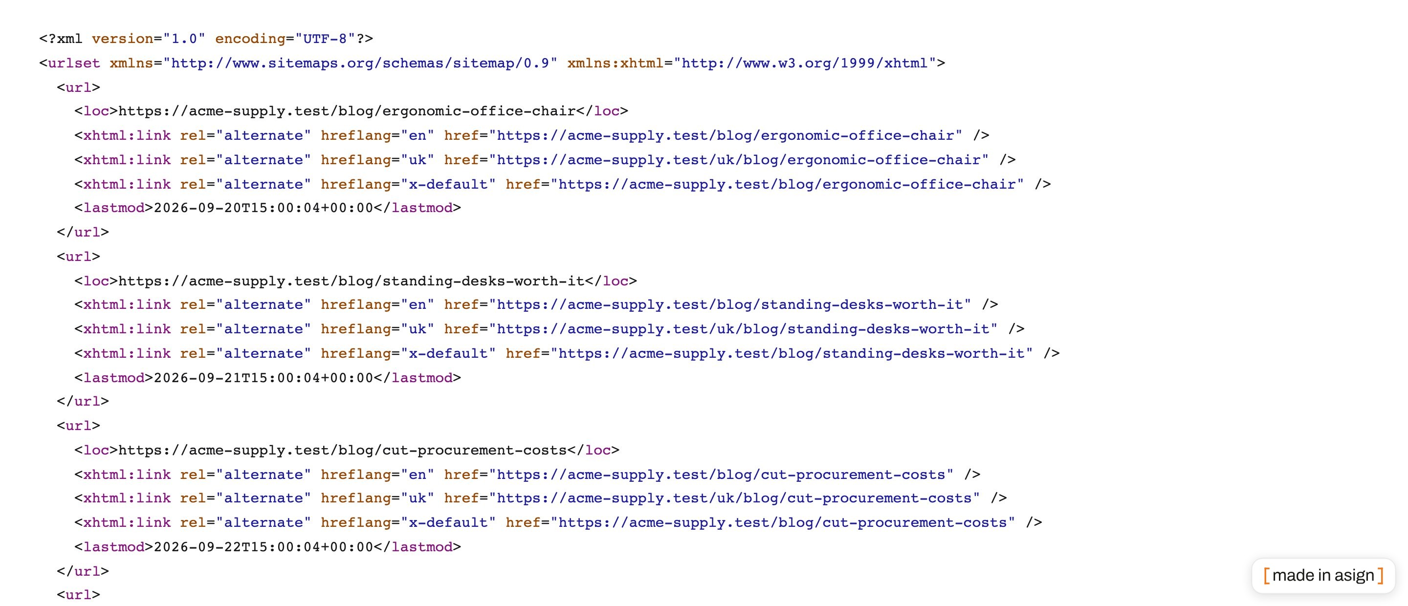 Generated sitemap.xml