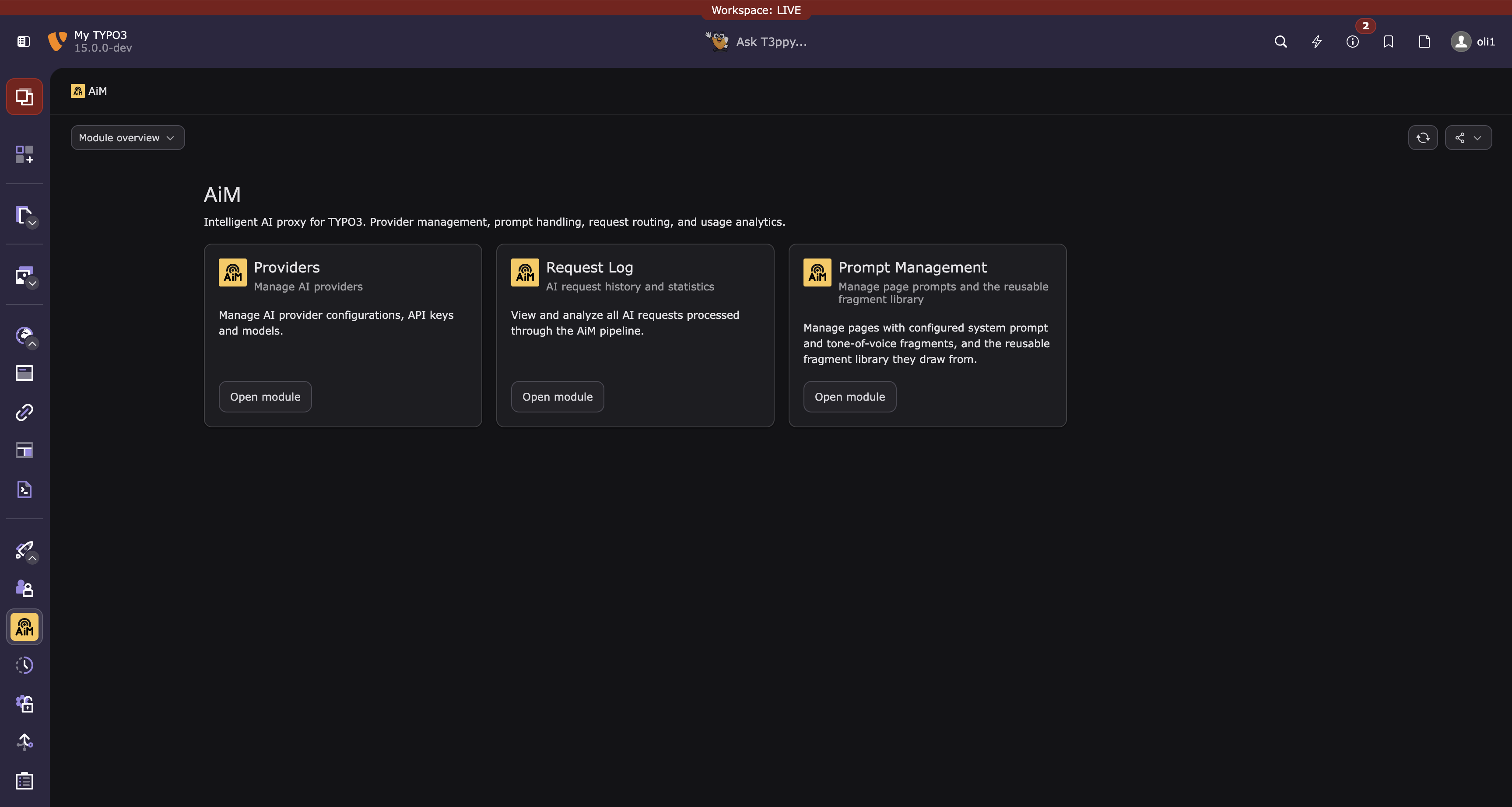 AiM Backend module