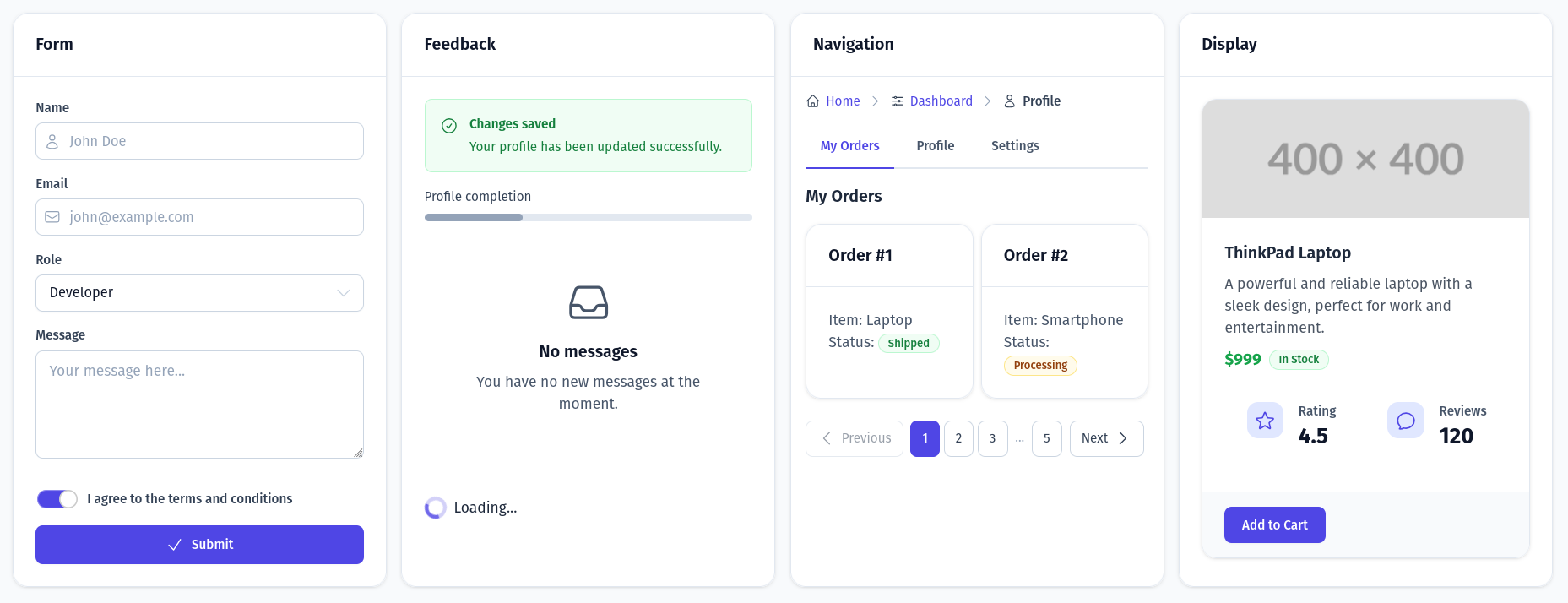 Basekit Laravel UI Examples