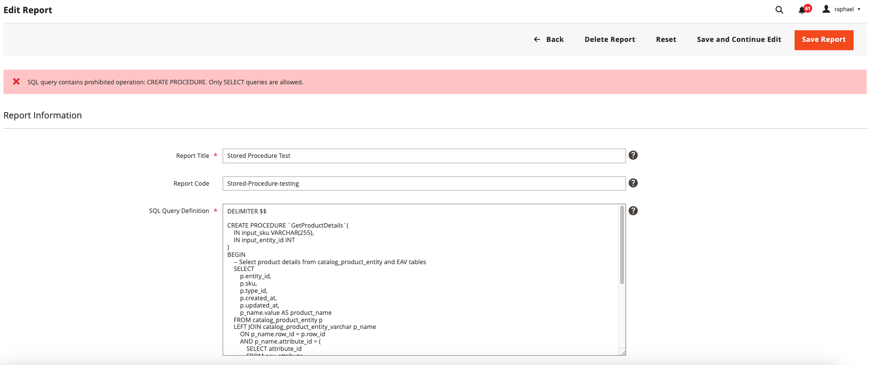 Stored Procedure Restriction
