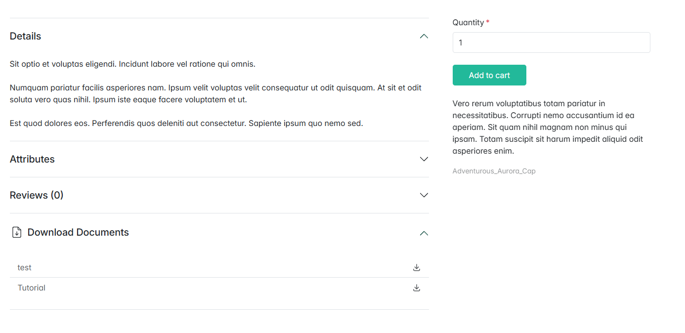 Download the Documents in the storefront:
