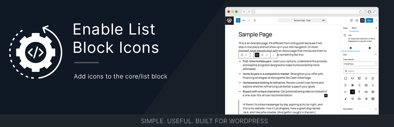 Enable List Icons