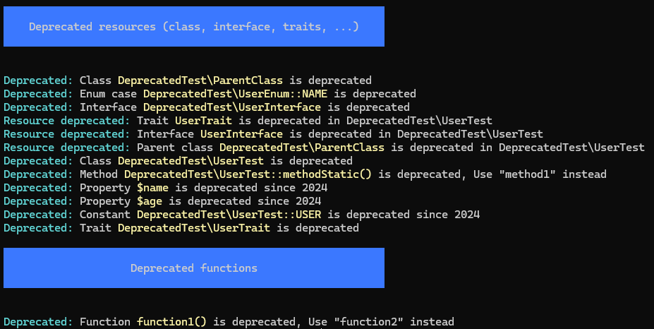 php deprecated component