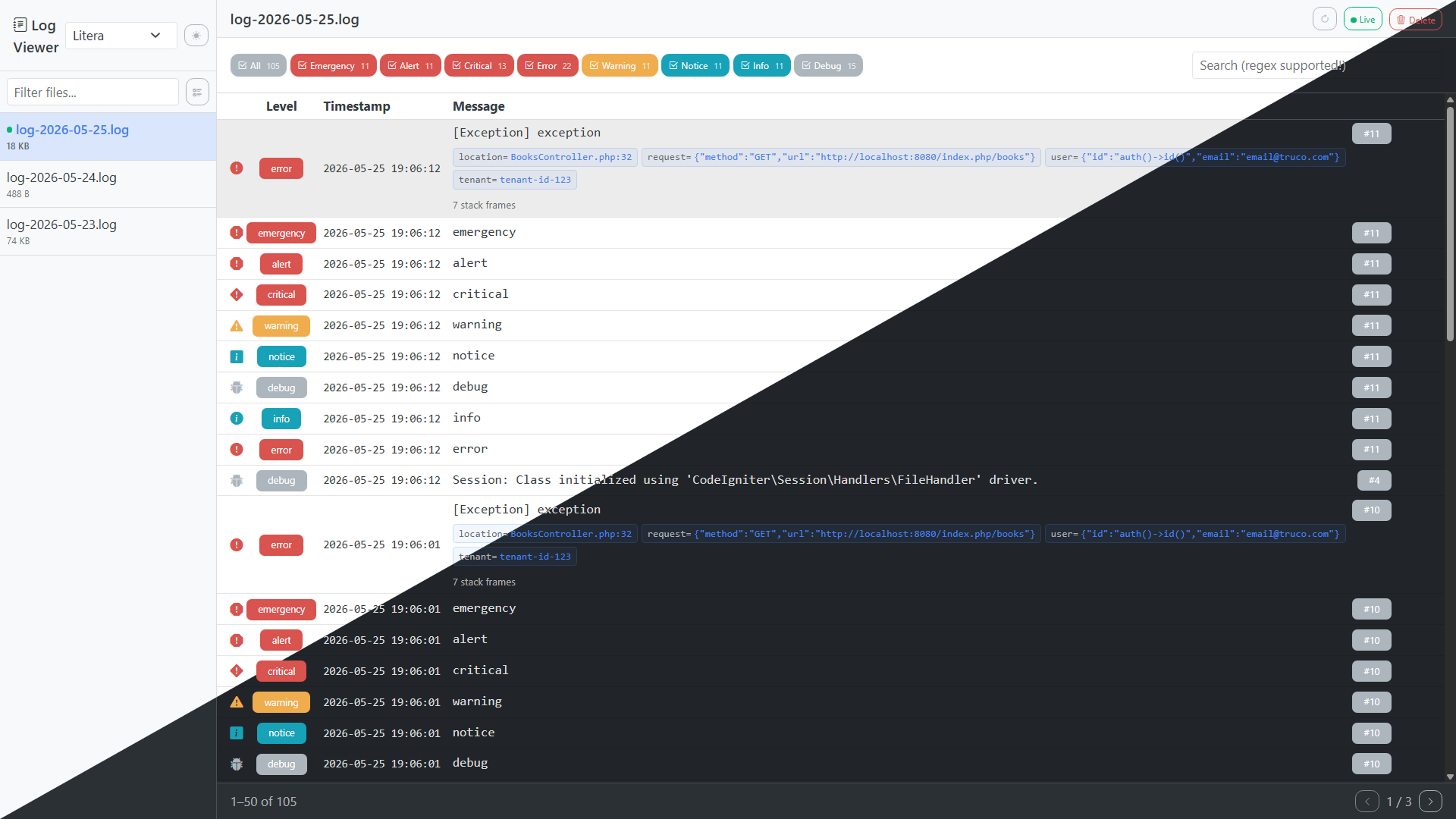 Log Viewer — litera theme