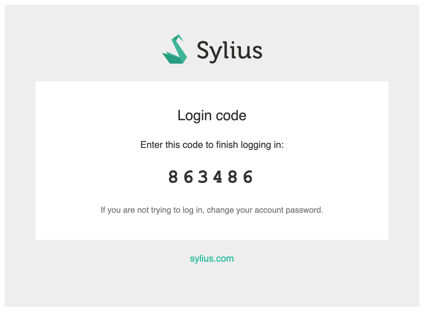 Login code e-mail