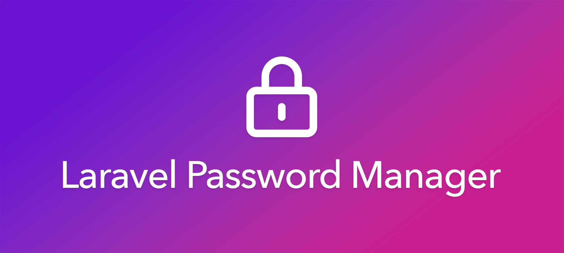 Laravel Password Manager