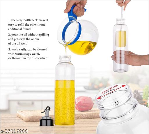Plastic Oil Dispenser, 1000ml, Pack of 1, Clear - Chappale