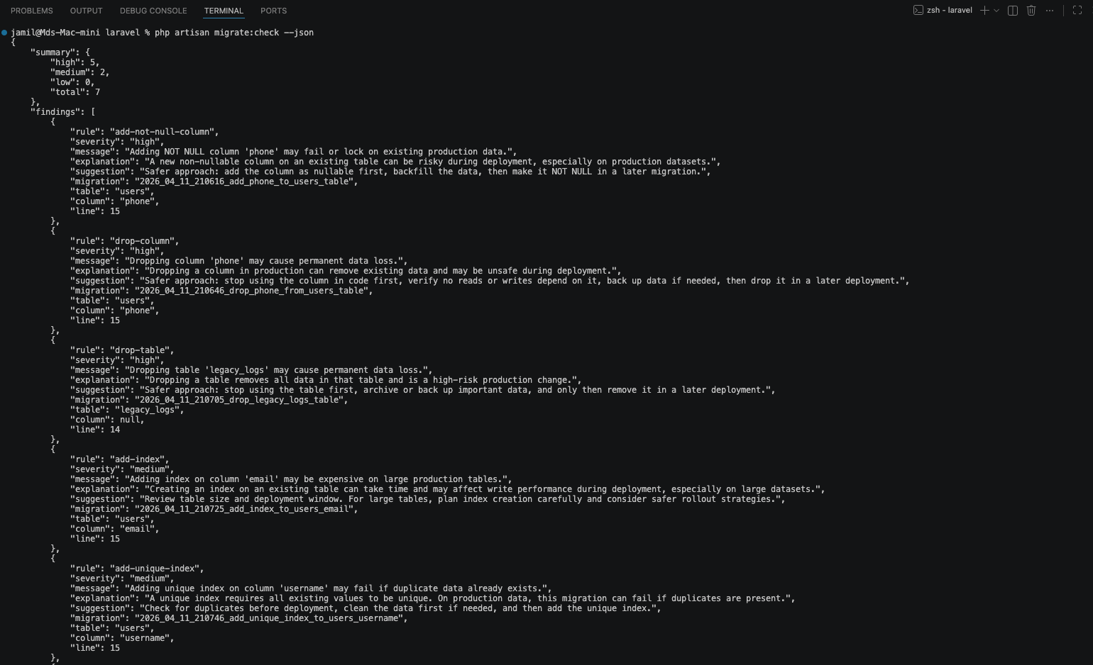 Laravel Migration Guard Demo