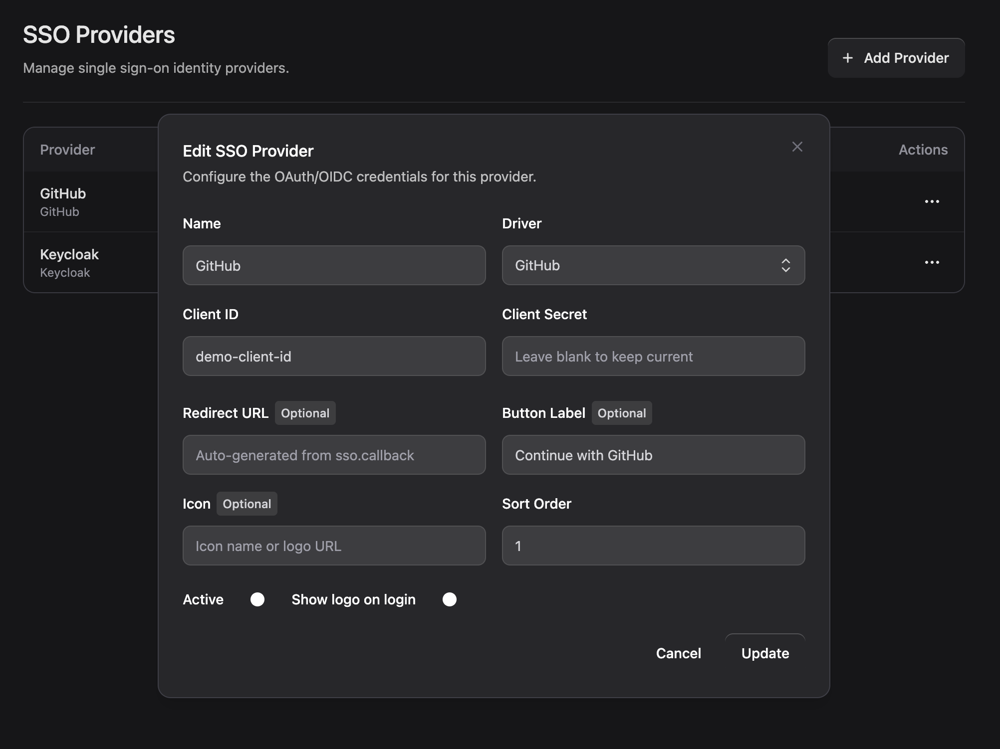 Admin UI