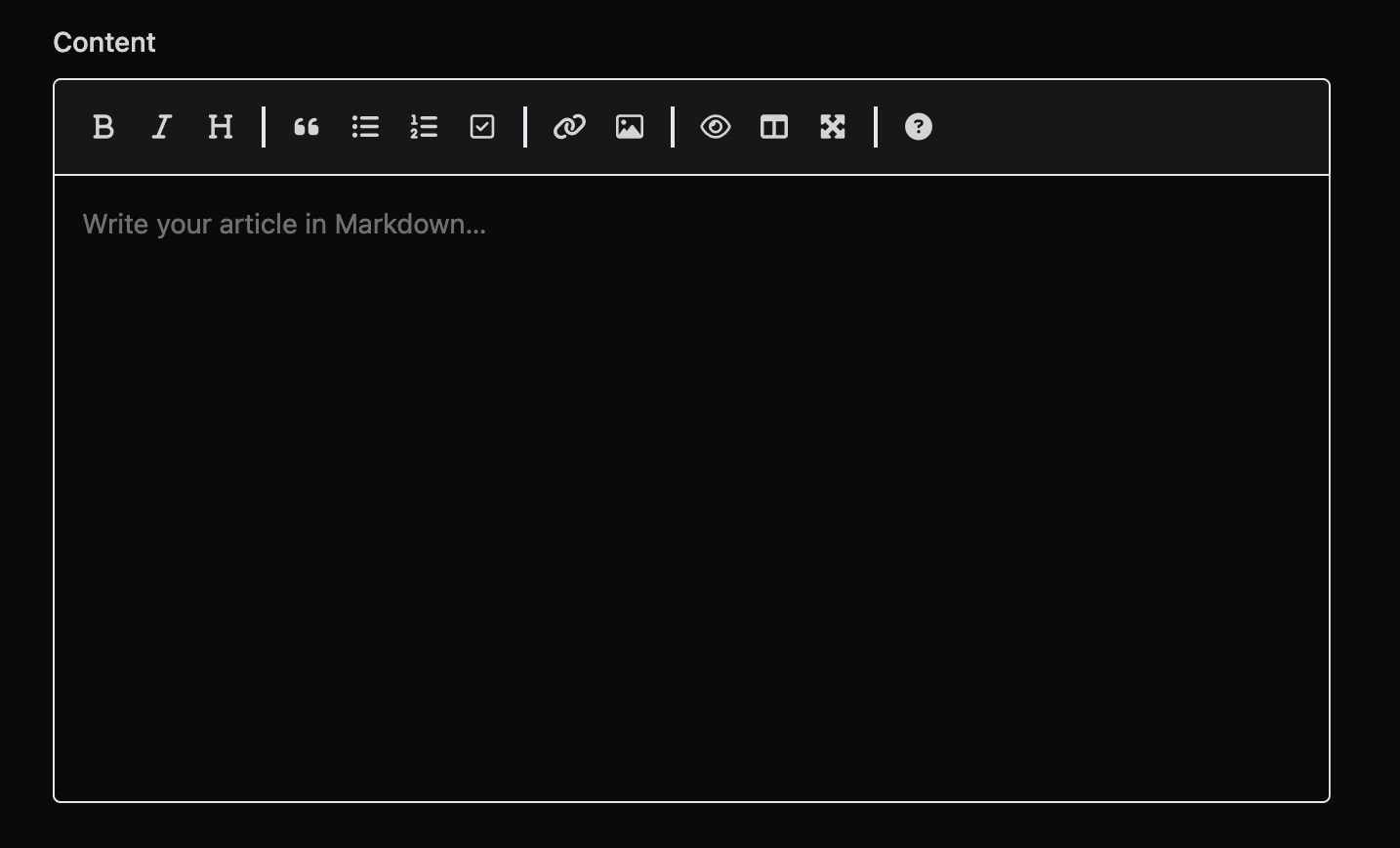 The MarkdownEditorField in an EasyAdmin form
