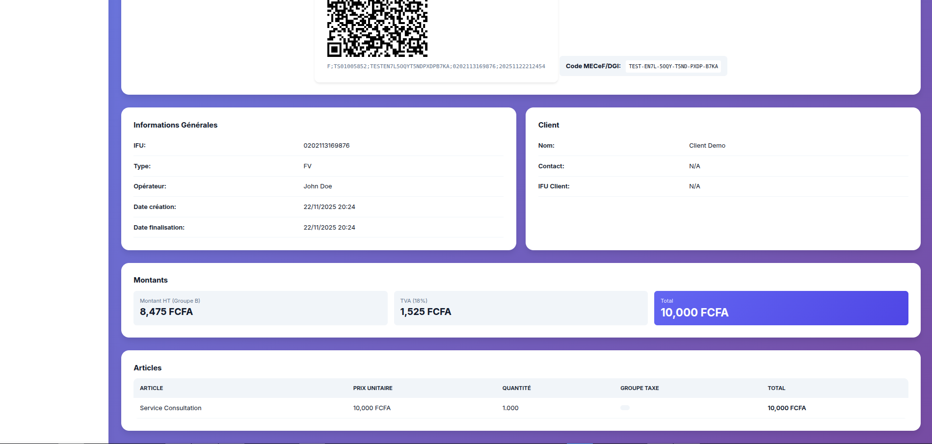 Facture Générée 2