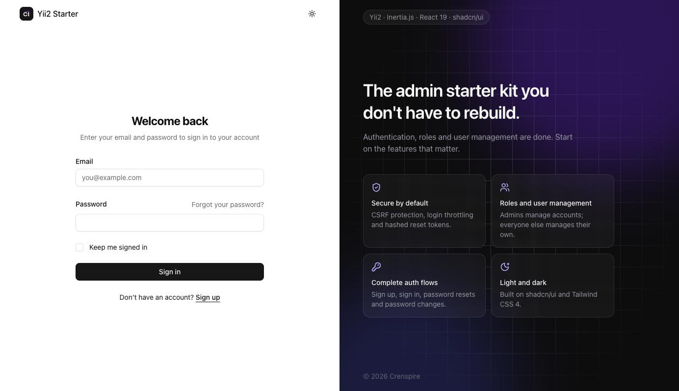 Sign-in page