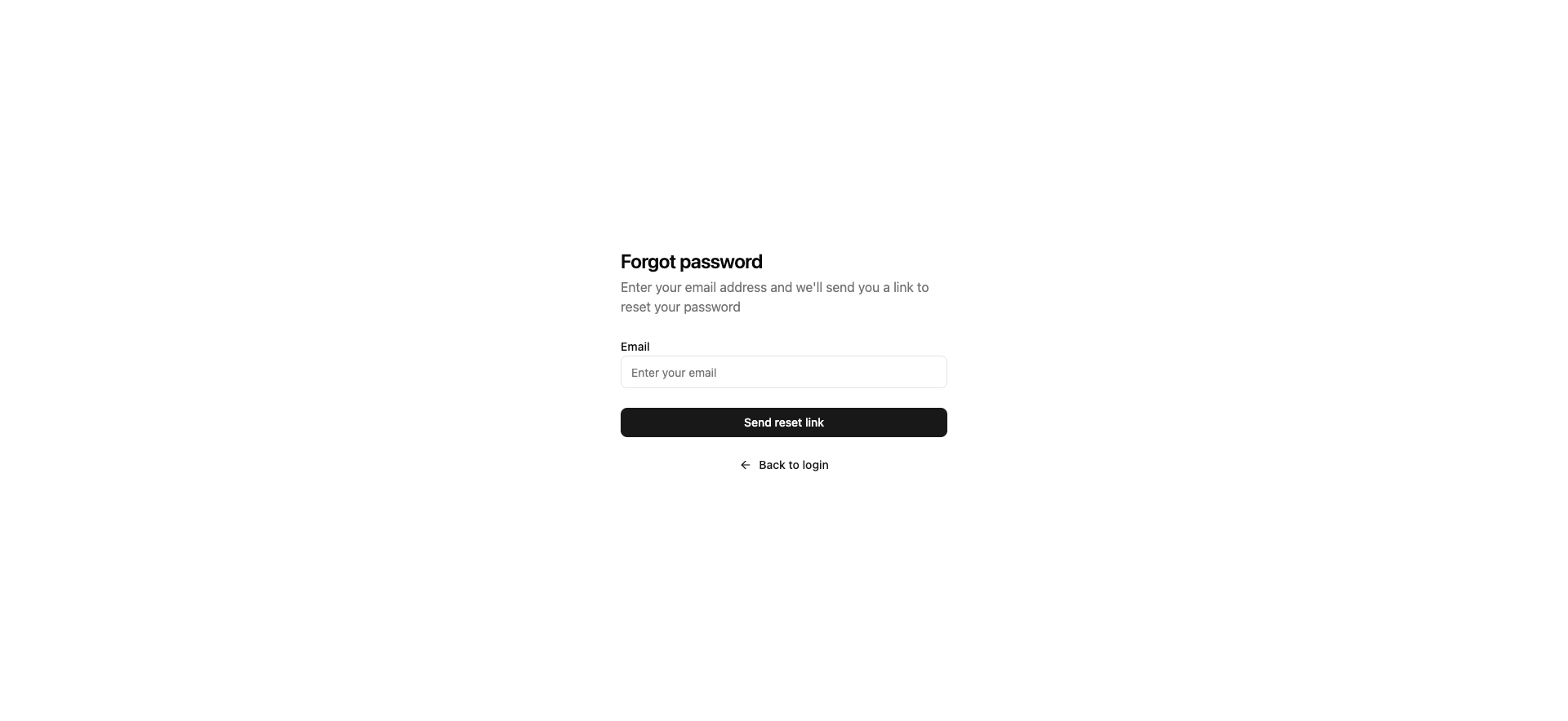 Forgot Password - Light Theme