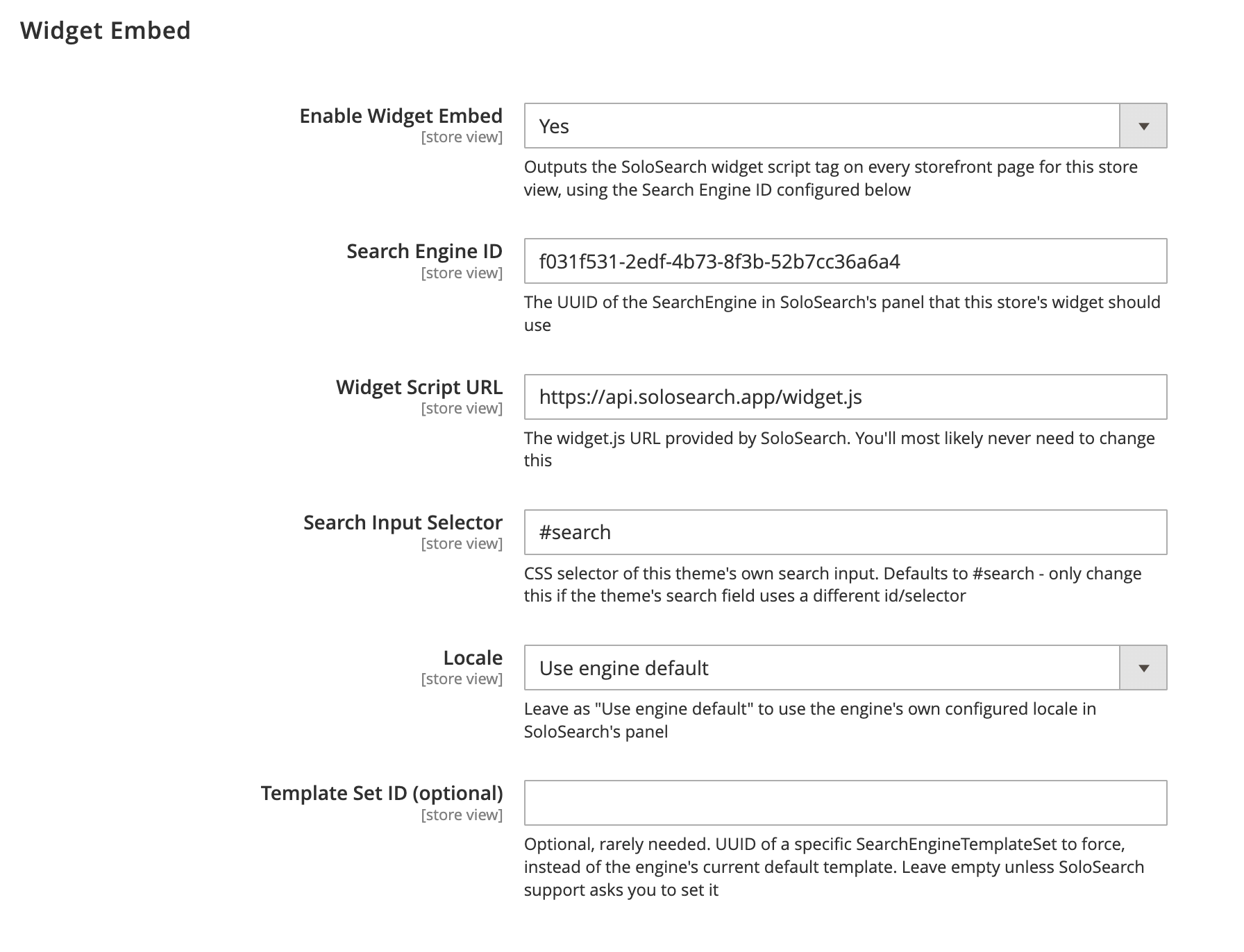 Widget Embed