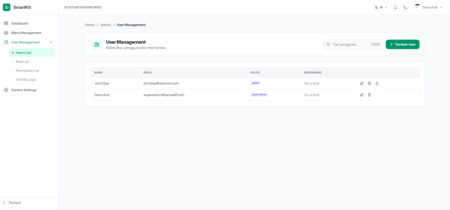 User Management