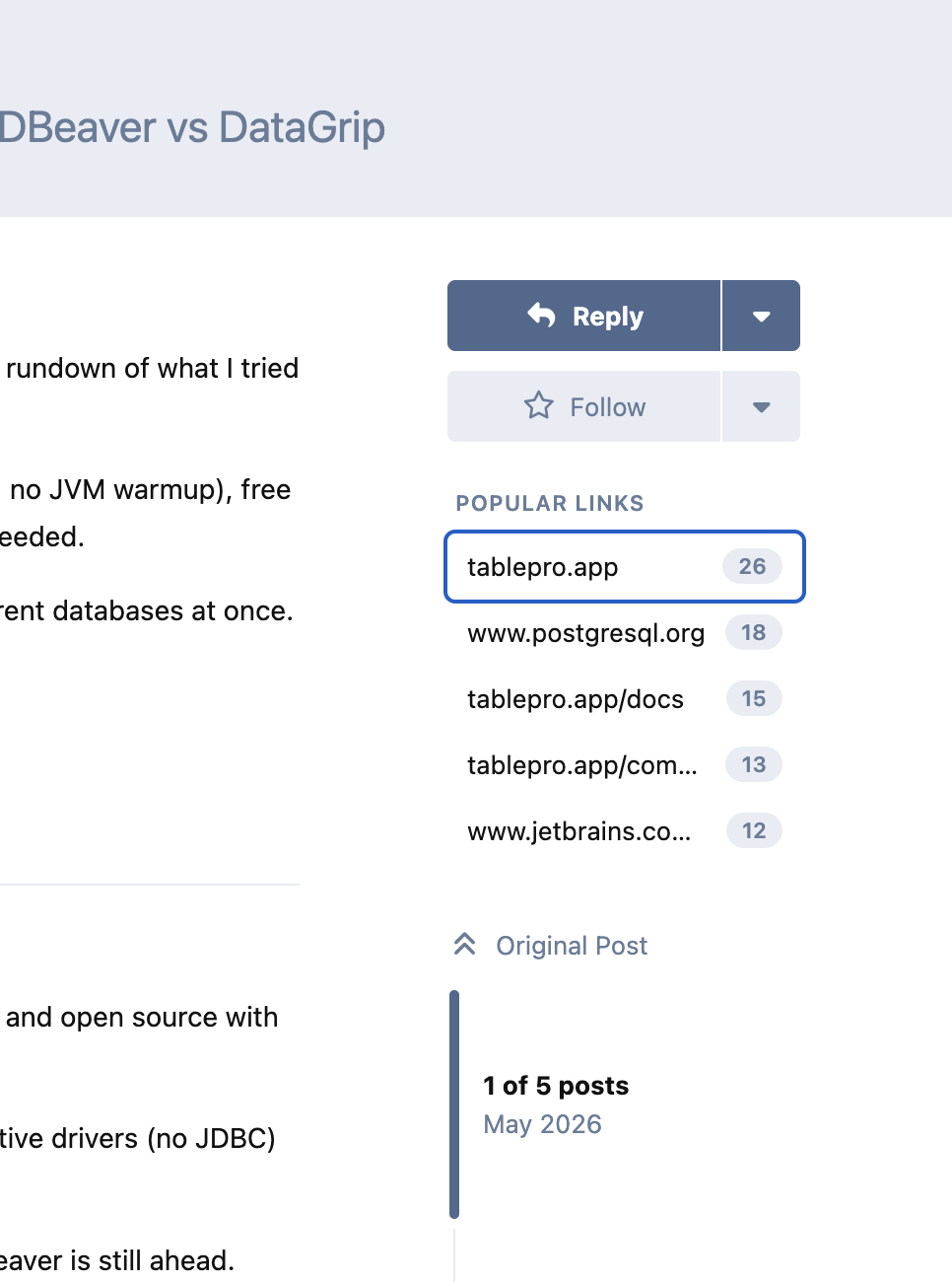 Popular links widget